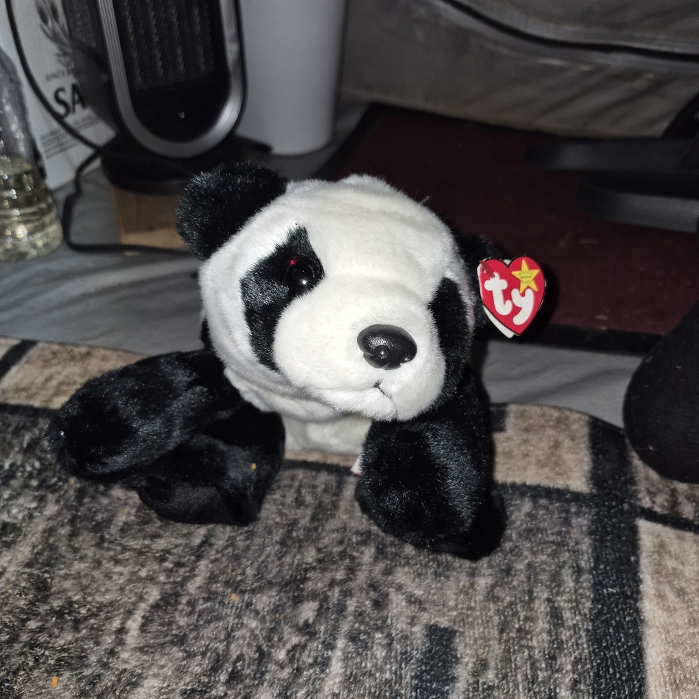 Ty Beanie Baby Panda Peking 1998/1999 Tag Errors & Stamped For Korean Market.
